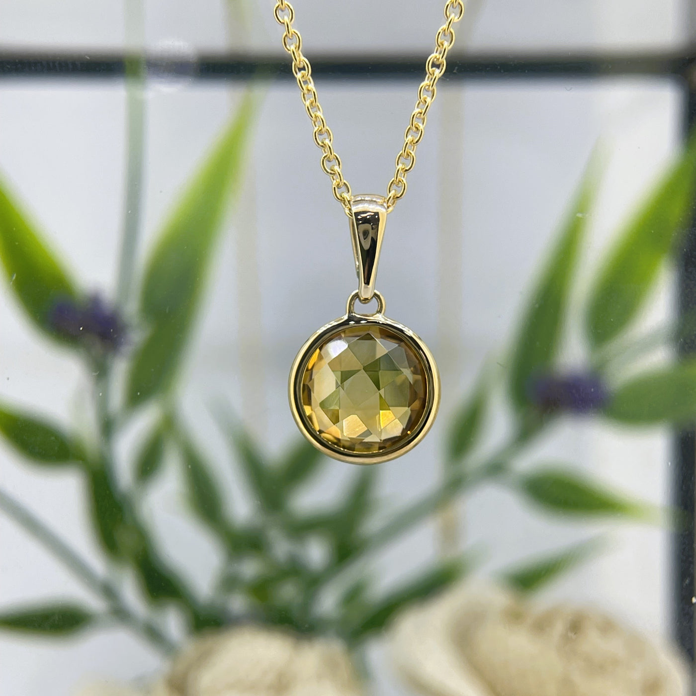 9ct Yellow gold Citrine Pendant