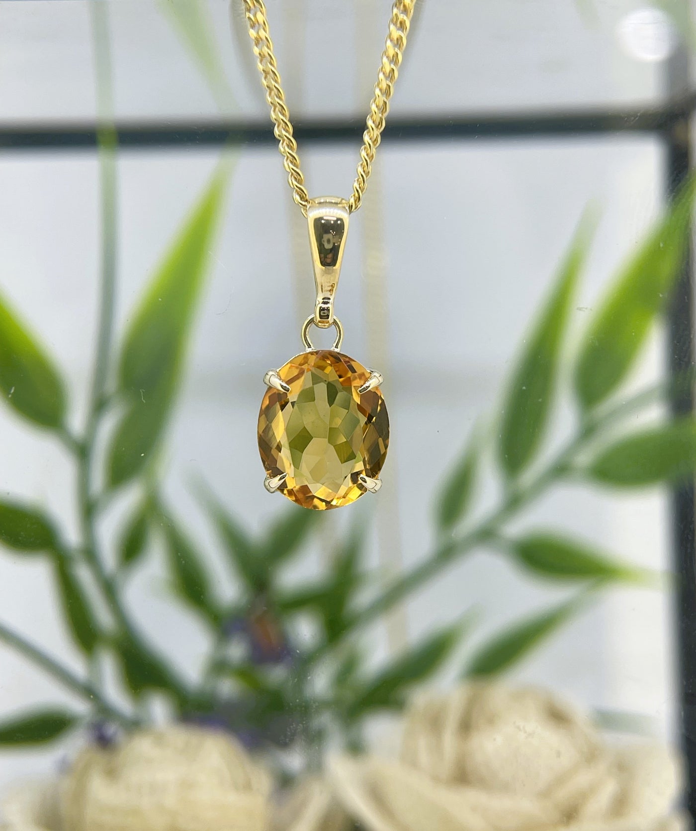 9ct Yellow gold Citrine Pendant