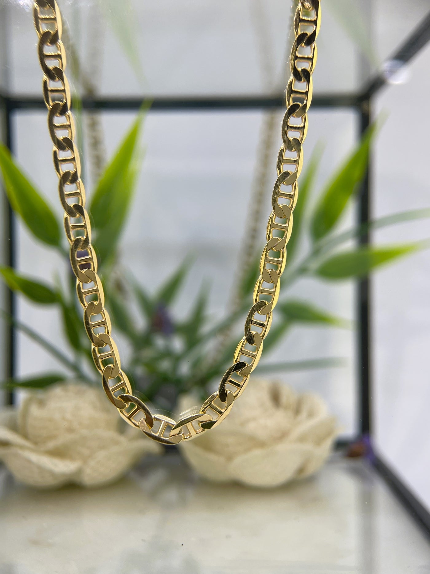 9ct Yellow gold 55cm Anchor Chain