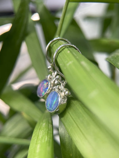 Sterling Silver Opal Drops