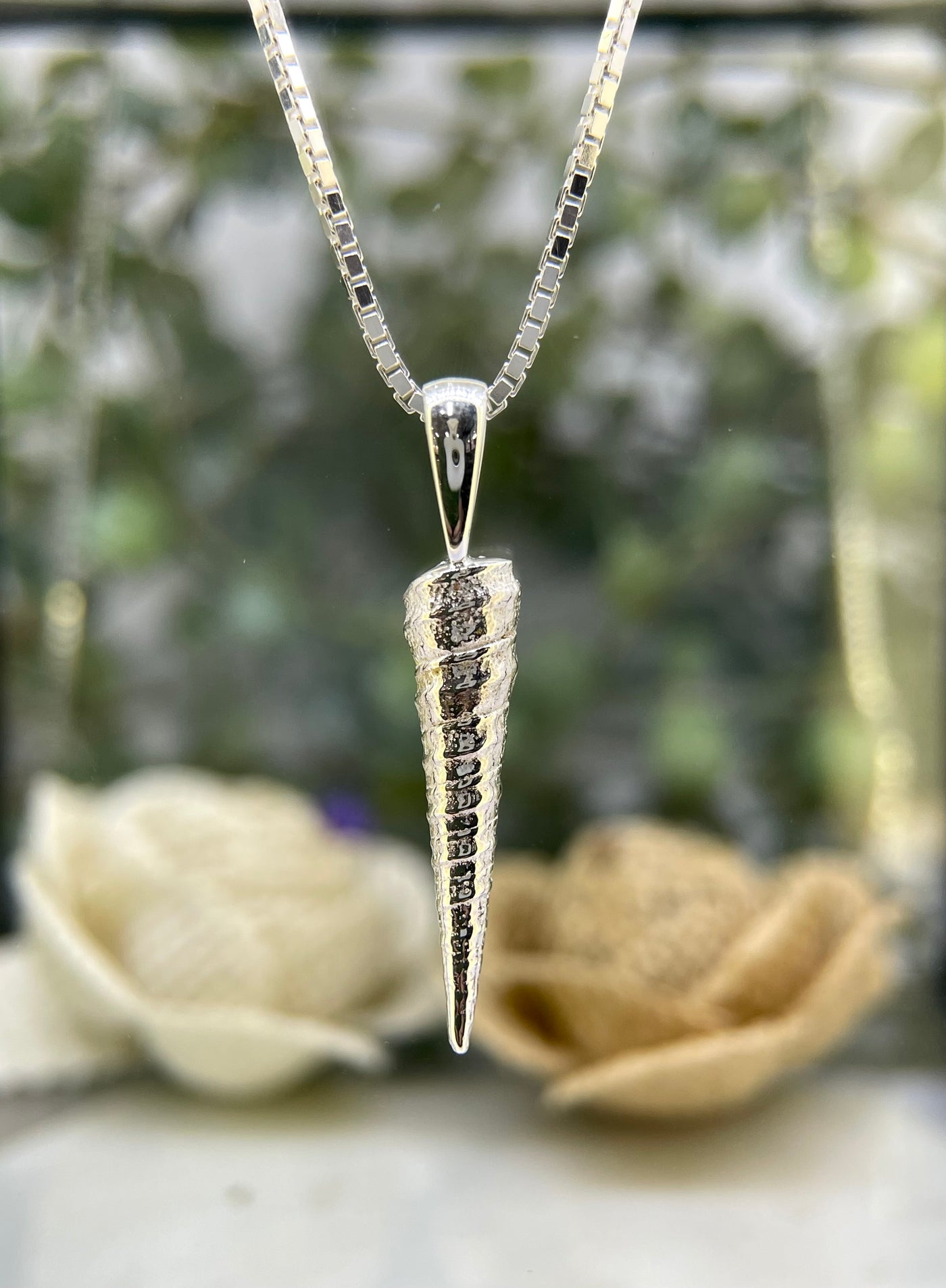 Sterling silver Large cone shell Pendant