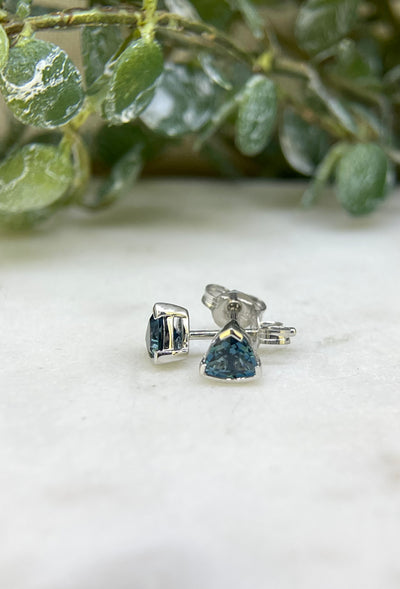 9ct White Gold LBT Stud Earrings