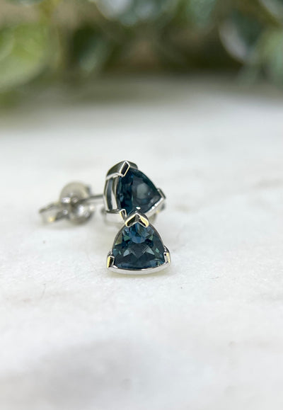 9ct White Gold LBT Stud Earrings