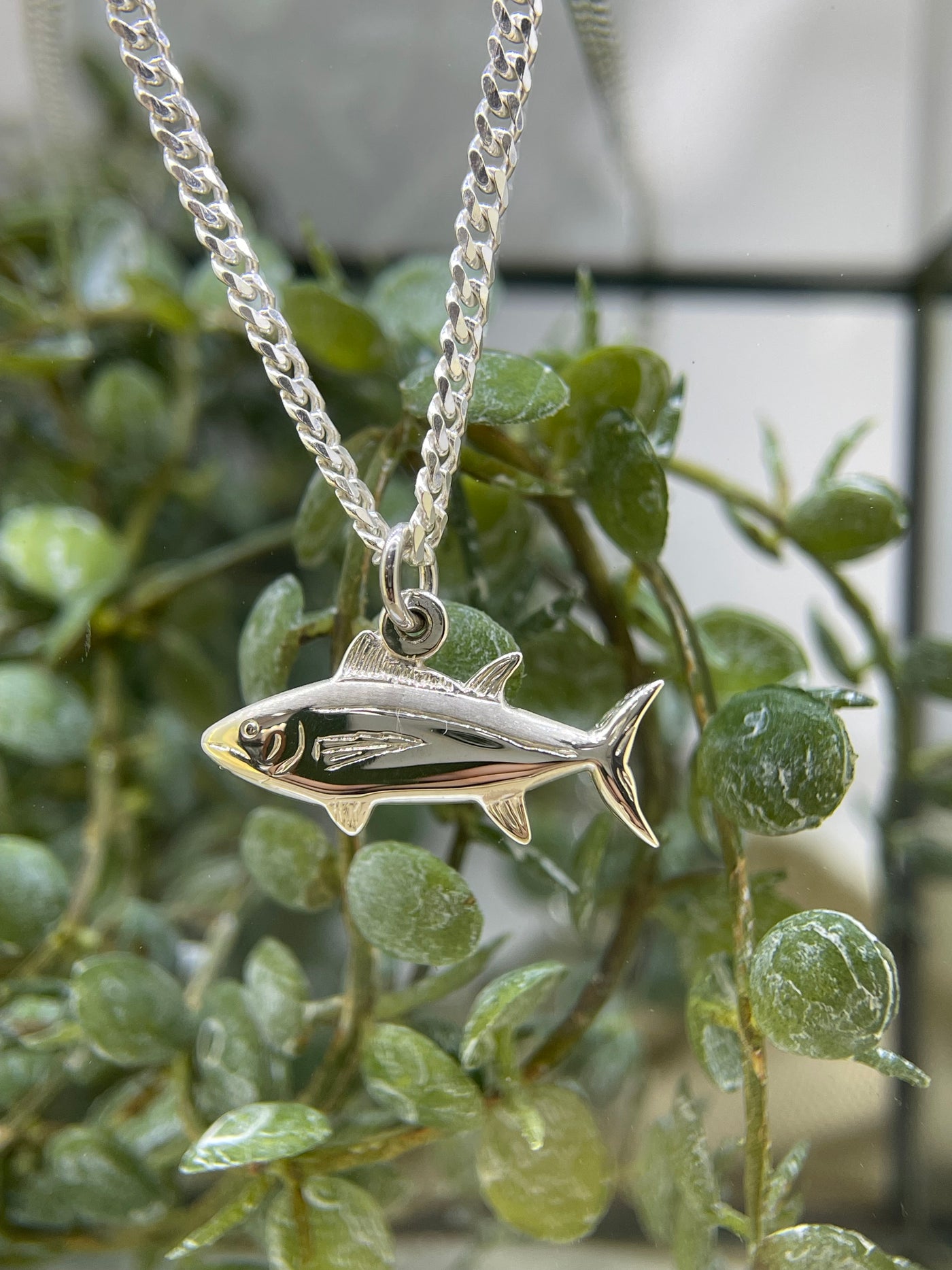 Sterling Silver Tuna Pendant
