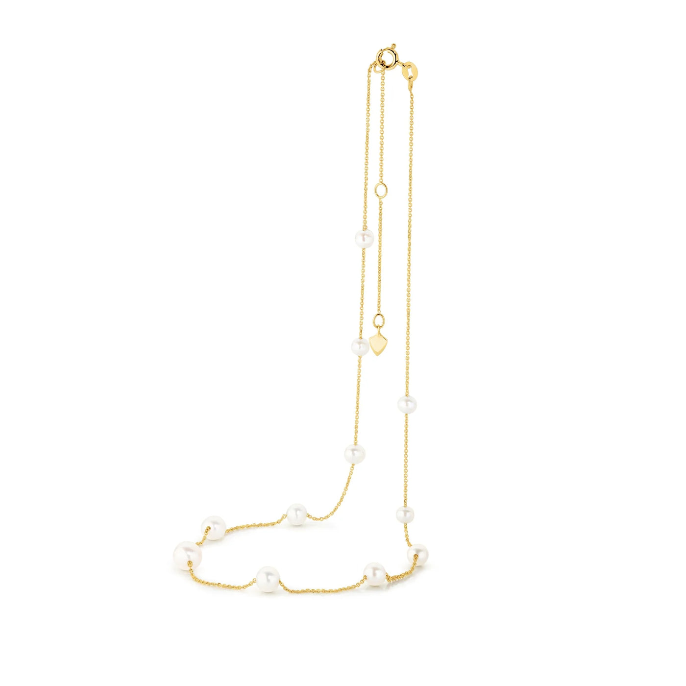 Ethereal 9ct Yellow gold Freshwater pearl necklace