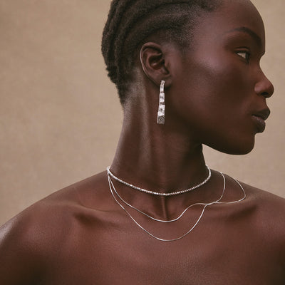 Mirage Silver Double Chain Necklace