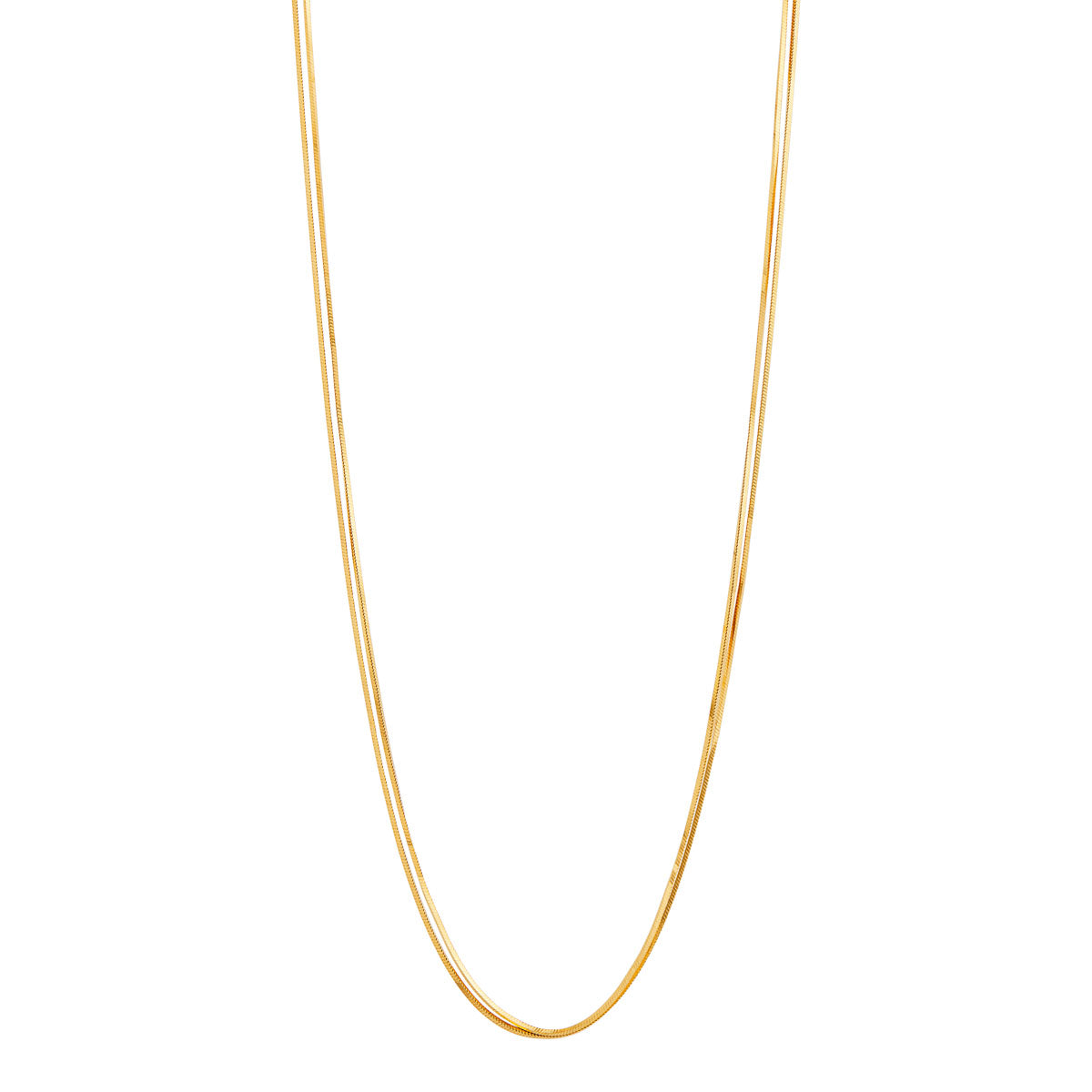 Mirage Yellow Gold Plated Double Chain Necklace