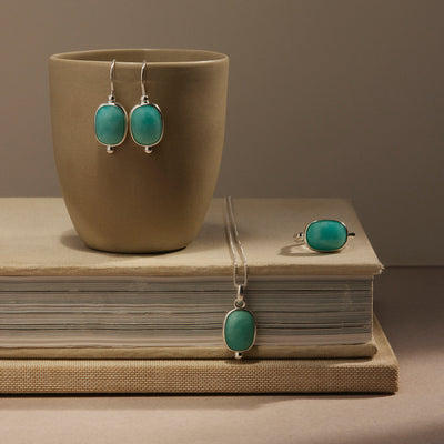 Fleur Silver Amazonite Necklace