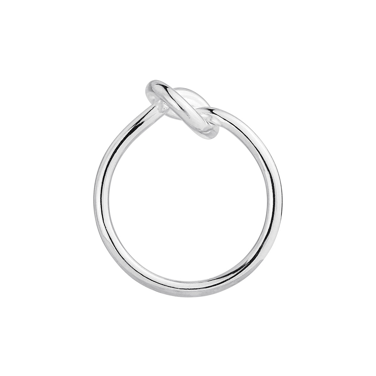 Silver wire knott ring