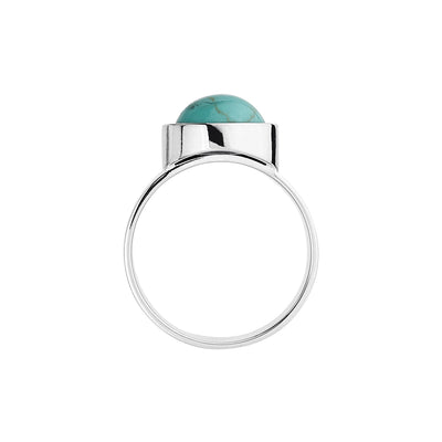 Round turquoise ring