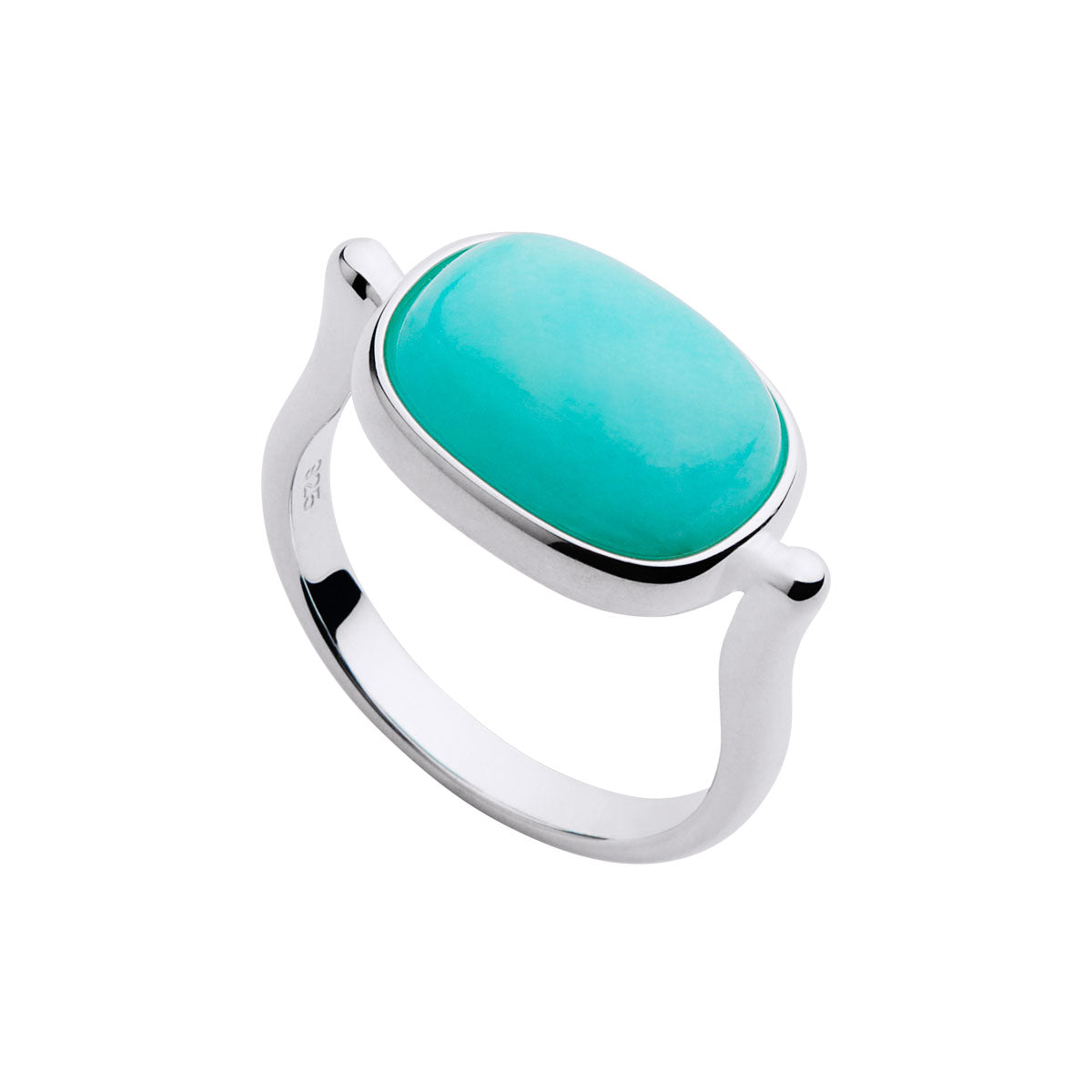 Fleur silver Amazonite Ring