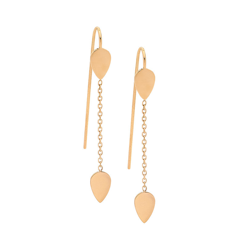 Stainless steel gold plated drops