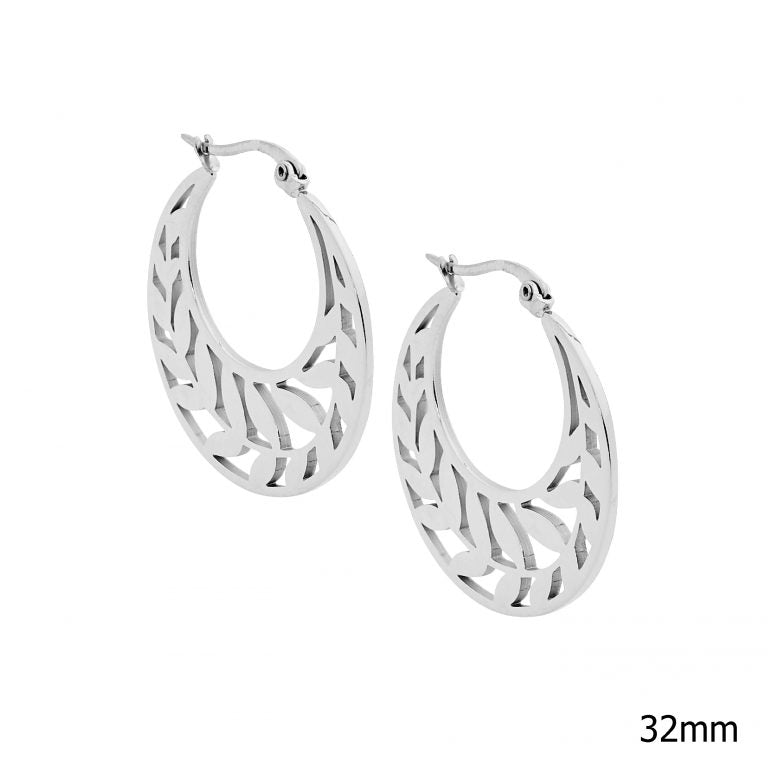 Stainless Steel & Gold Plated Leaf hoops