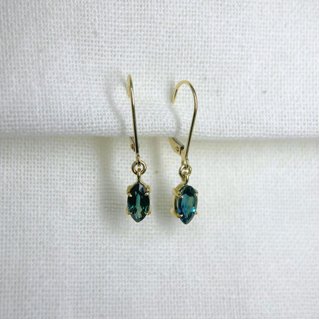 9ct Yellow gold Australian Sapphire drops