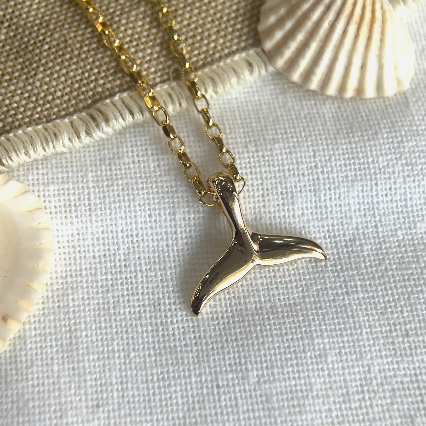 Large Whale tail pendant