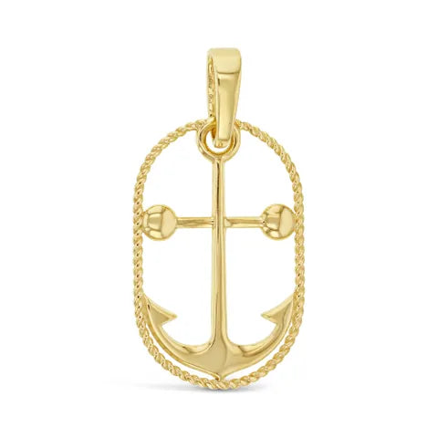 9ct Rope Anchor pendant