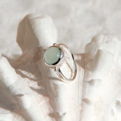 Garland Silver Aqua Chalcedony Ring
